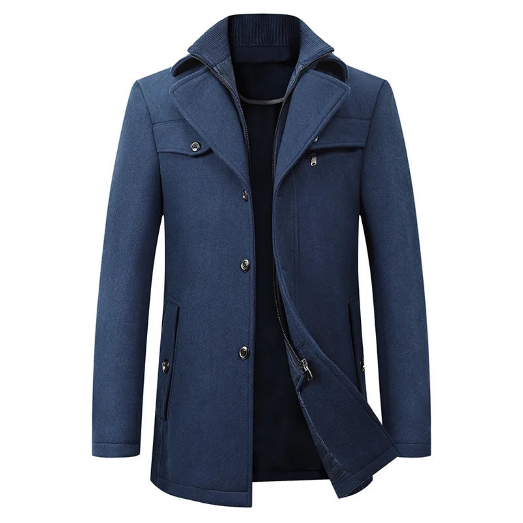 Men’s Long Double-Breasted Coat
