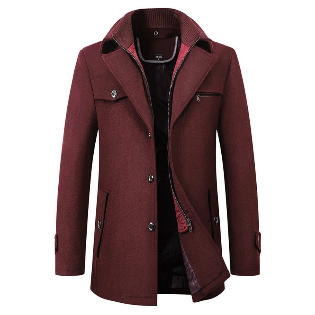 Men’s Long Double-Breasted Coat