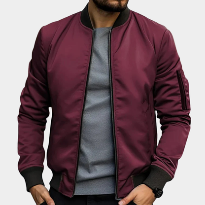 Lightweight Modern Zip-Up Bomber Jacket