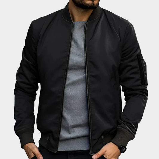 Lightweight Modern Zip-Up Bomber Jacket