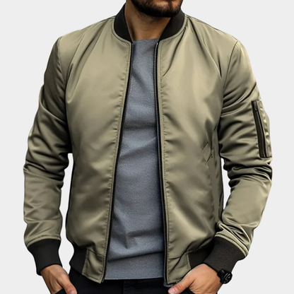 Lightweight Modern Zip-Up Bomber Jacket