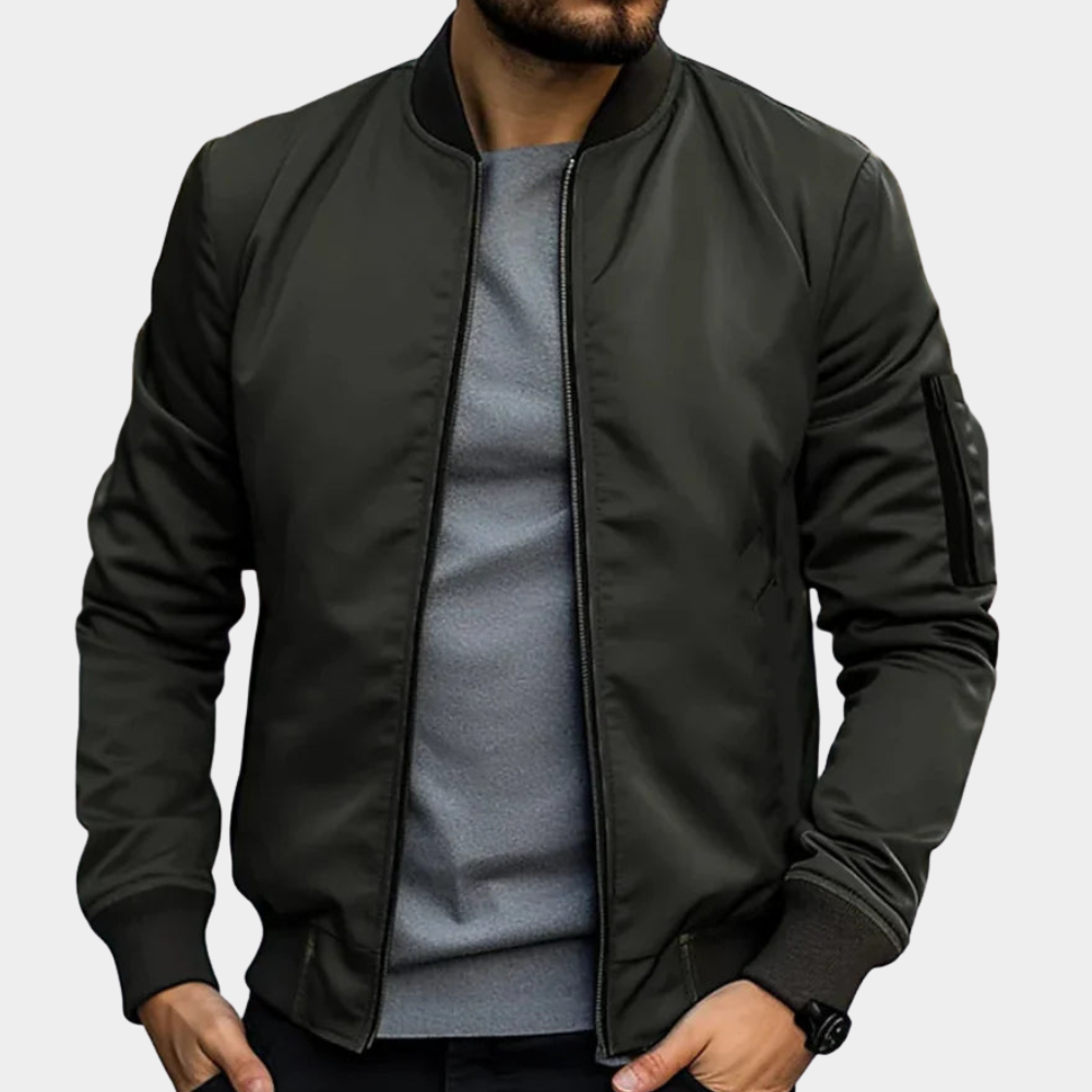Lightweight Modern Zip-Up Bomber Jacket